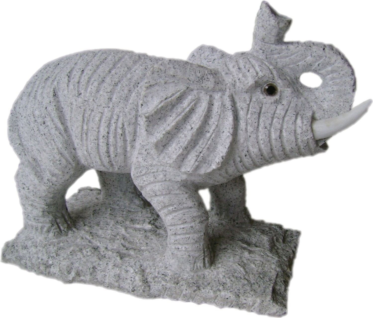 Elefant mit weißen Stosszähnen, Höhe ca. 20 cm,