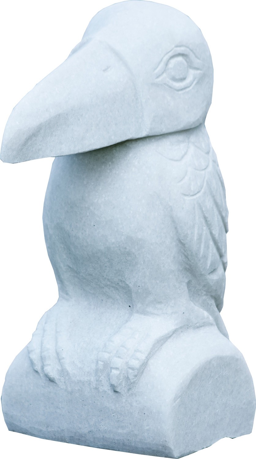 Pelikan, Höhe: ca. 20 cm, Marmor weiß