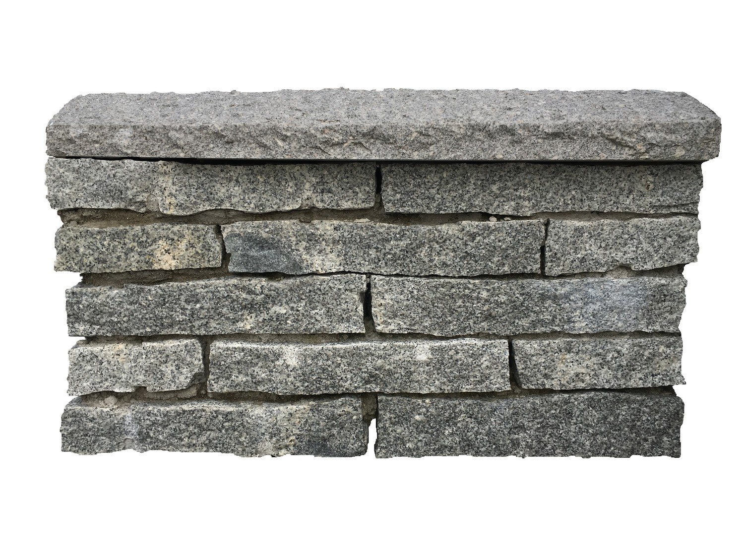 Mauersteine Granit hellgrau - mittelkorn, spaltrau