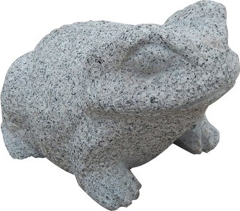 Frosch, Länge: ca. 20 cm, Granit, grau