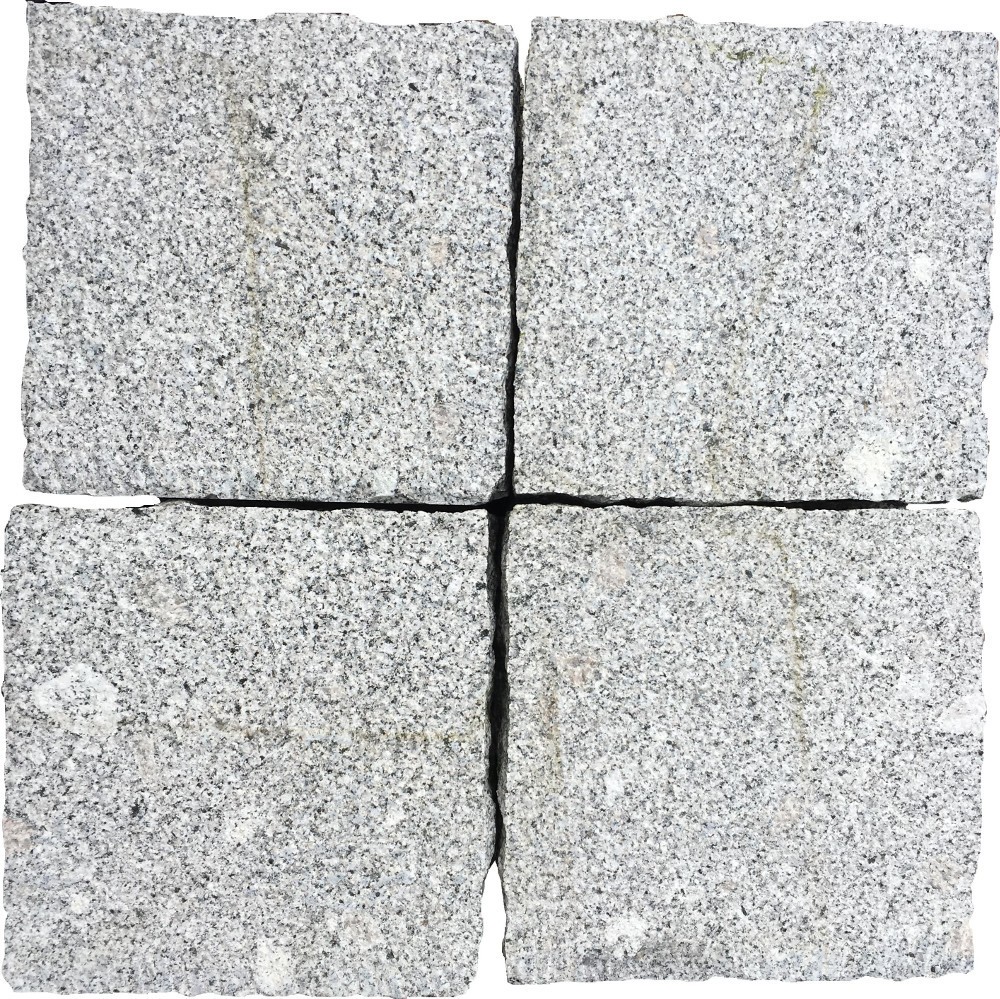 Bodenplatten 6-7 cm, Granit, hellgrau, gestockt/gesägt